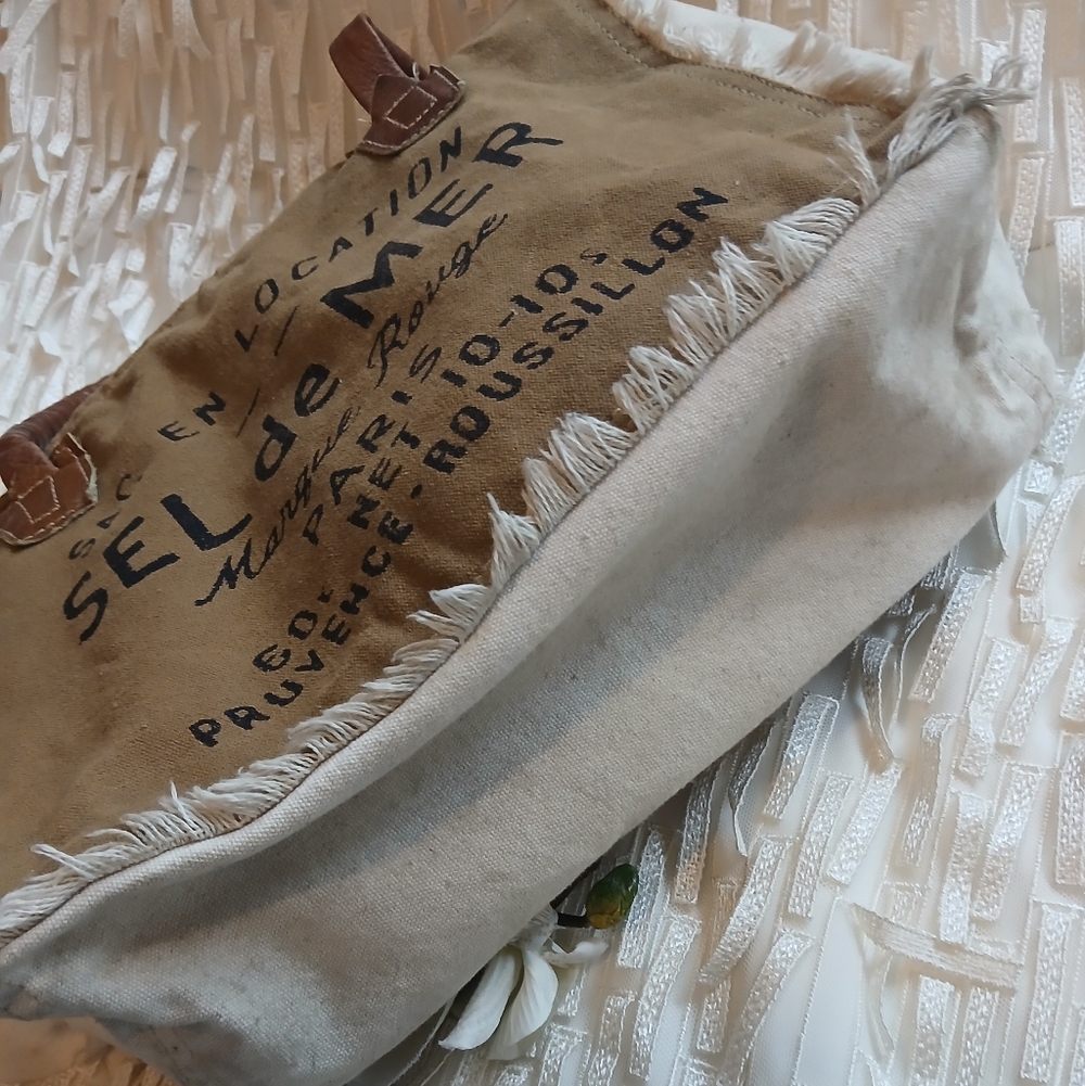 Myra Bag 'SEL de MER' Canvas Tote - Picture 10 of 14